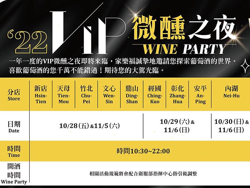 家樂福,葡萄酒節,VIP微醺之夜,festival,wine