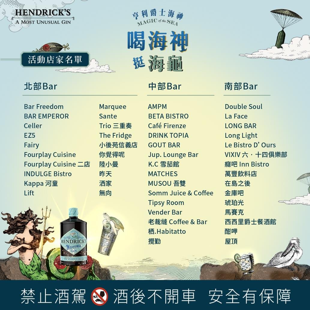 喝海神挺海龜,亨利爵士琴酒,亨利爵士海神琴酒