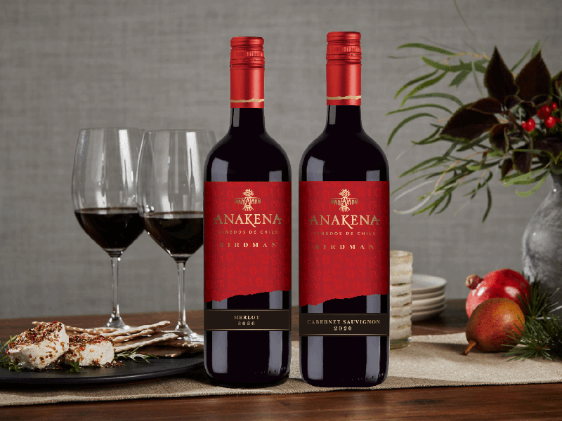 ANAKENA BIRDMAN,Cabernet Sauvignon,Merlot,wine,智利葡萄酒