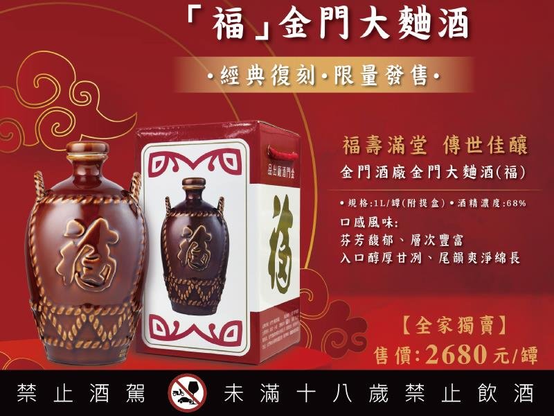 福 金門大麯酒 經典復刻 限量發售