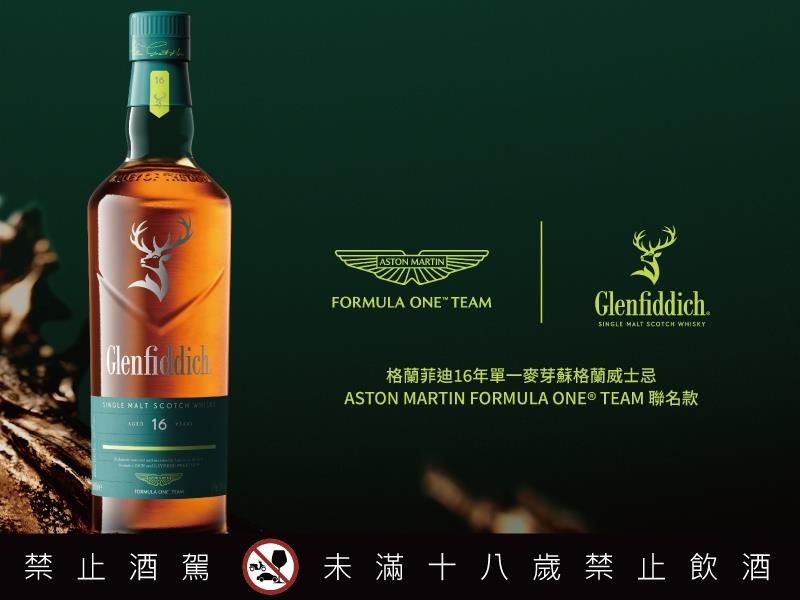 格蘭菲迪與 Aston Martin Formula One Team聯名酒款限量登臺